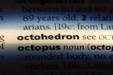 octohedron sözcük sözlüğe. octohedron kavramı.