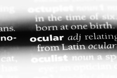 oküler tek kelimeyle bir sözlük. oküler kavramı.