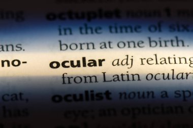 oküler tek kelimeyle bir sözlük. oküler kavramı.
