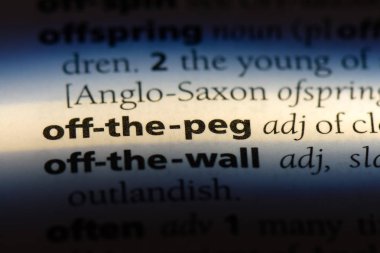 bir sözlüğü'ndeki peg sözcüğü. peg kavramı.