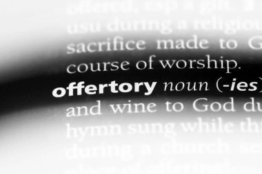 offertory sözcük sözlüğe. offertory kavramı.