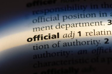 Resmi kelime sözlüğe. resmi kavramı.