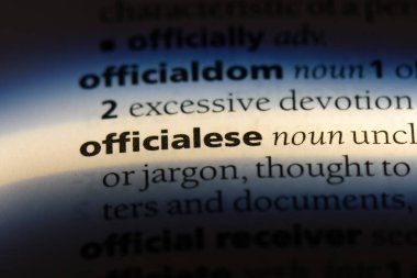 officialese sözcük sözlüğe. officialese kavramı.
