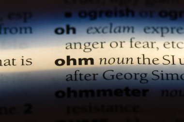 ohm Word'de bir sözlük. ohm kavramı.