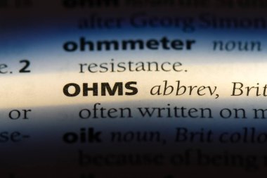 ohm Word'de bir sözlük. ohm kavramı.