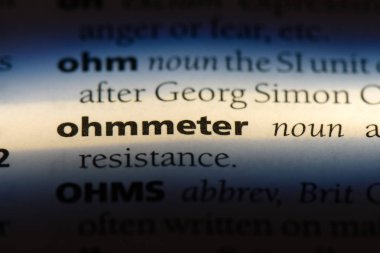 ohmmeter sözcük sözlüğe. ohmmeter kavramı.