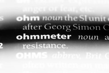 ohmmeter sözcük sözlüğe. ohmmeter kavramı.