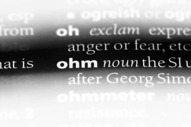 ohm Word'de bir sözlük. ohm kavramı.