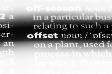 bir sözlüğü'ndeki sözcüğü ofset. mahsup kavramı.