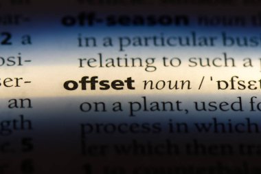 bir sözlüğü'ndeki sözcüğü ofset. mahsup kavramı.