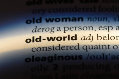 Eski Dünya Word'de bir sözlük. Eski Dünya kavramı.