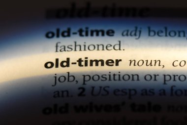 Eski Zamanlayıcı Word'de bir sözlük. Eski zaman kavramı.