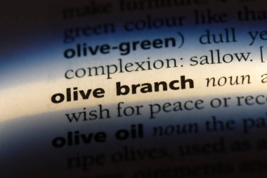 zeytin dalı Word'de bir sözlük. zeytin dalı kavramı.