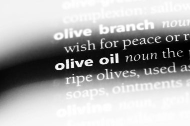 Zeytinyağı Word'de bir sözlük. zeytin yağı kavramı.