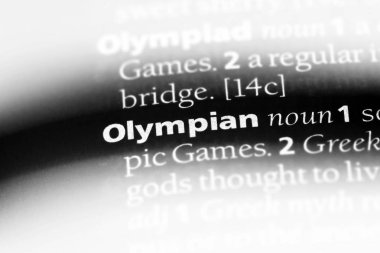 bir sözlüğü'ndeki Olimpos sözcüğü. Olimpiya kavramı.