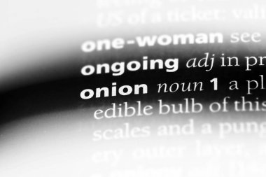 soğan Word'de bir sözlük. soğan kavramı.