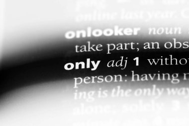 Sadece tek kelimeyle bir sözlük. Sadece kavramı.