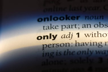 Sadece tek kelimeyle bir sözlük. Sadece kavramı.