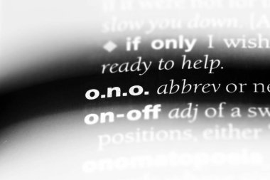 Ono Word'de bir sözlük. Ono kavramı.