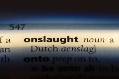 saldırı Word'de bir sözlük. saldırı kavramı.