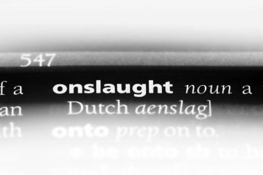 saldırı Word'de bir sözlük. saldırı kavramı.