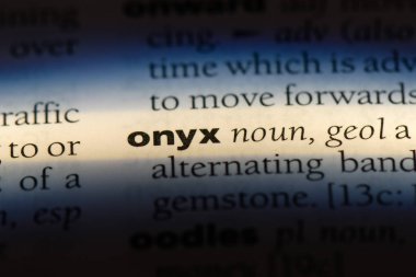 Onyx Word'de bir sözlük. Onyx kavram.