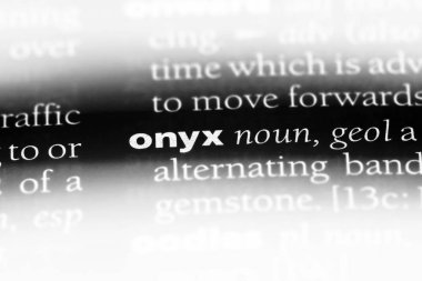 Onyx Word'de bir sözlük. Onyx kavram.
