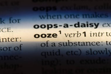 bir sözlüğü'ndeki sözcüğü sızmak. kavram sızmak.