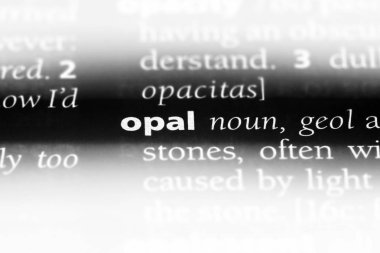 Opal Word'de bir sözlük. Opal kavramı.