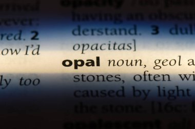 Opal Word'de bir sözlük. Opal kavramı.