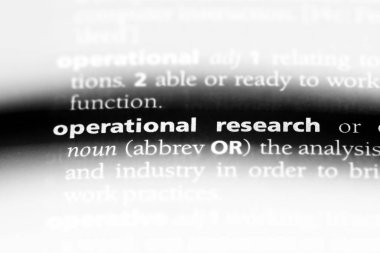 Yöneylem Araştırması Word'de bir sözlük. Yöneylem Araştırması kavramı.