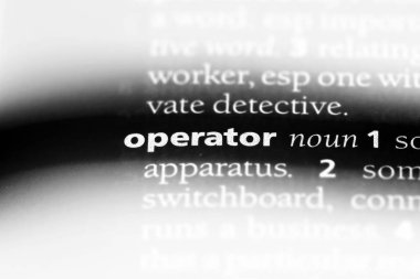 Operatör Word'de bir sözlük. Operatör kavramı.