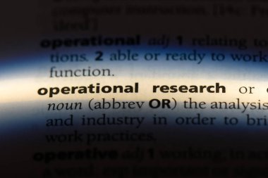 Yöneylem Araştırması Word'de bir sözlük. Yöneylem Araştırması kavramı.