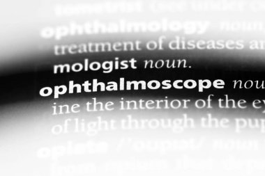 ophthalmoscope sözcük sözlüğe. ophthalmoscope kavramı.