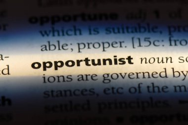 fırsatçı Word'de bir sözlük. fırsatçı kavramı.