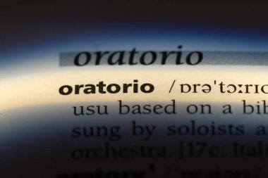 oratoryo Word'de bir sözlük. oratoryo kavramı.