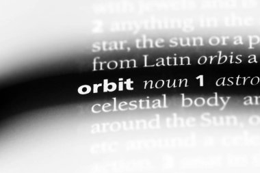 bir sözlüğü'ndeki sözcüğü yörünge. yörünge kavramı.