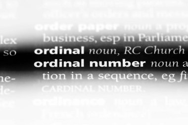 sıra numarası Word'de bir sözlük. sıralı sayı kavramı.