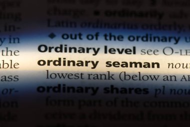Sıradan denizci Word'de bir sözlük. Sıradan denizci kavramı.