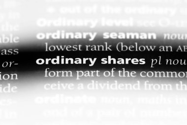 sıradan hisse Word'de bir sözlük. sıradan hisse kavramı.