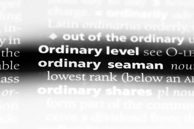 Sıradan denizci Word'de bir sözlük. Sıradan denizci kavramı.