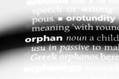 bir sözlüğü'ndeki yetim sözcüğü. yetim kavramı.