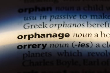 Yetimhane Word'de bir sözlük. Yetimhane kavramı.