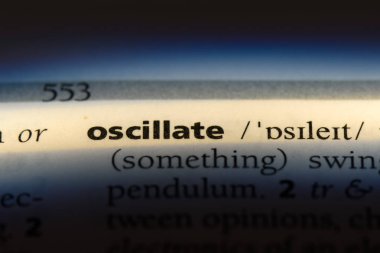 bir sözlüğü'ndeki sözcüğü salınım. kavram salınım.