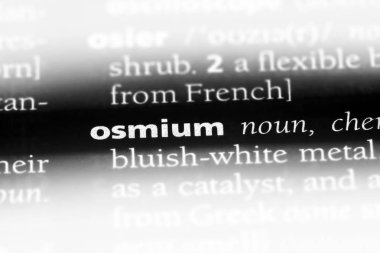 osmiyum Word'de bir sözlük. osmiyum kavramı.