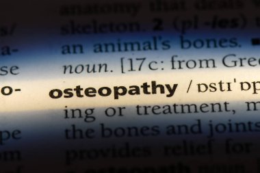 osteopati Word'de bir sözlük. osteopati kavramı.