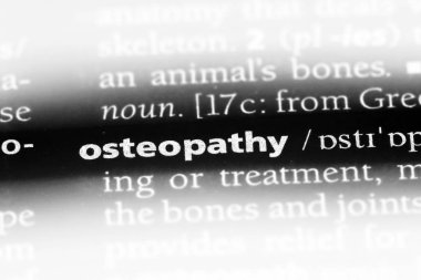 osteopati Word'de bir sözlük. osteopati kavramı.