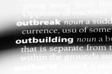 Dışarıdaki Word'de bir sözlük. Dışarıdaki kavramı.