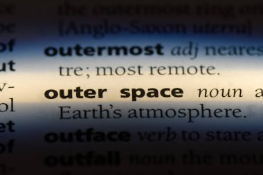 uzaydan Word'de bir sözlük. Uzay kavramı.