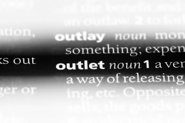 çıkış Word'de bir sözlük. Outlet konsepti.